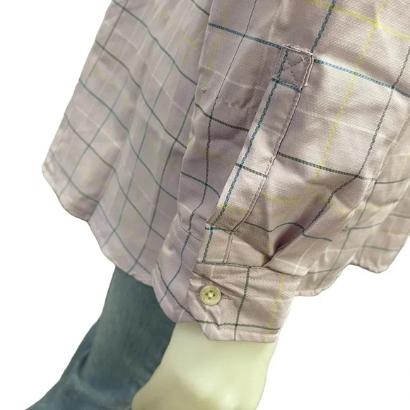 Eddie Bauer Travex Purple Plaid Long Sleeve Size XL - Picture 7 of 10